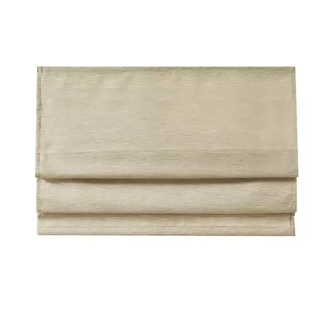 New Kirklands Home Faux Silk Room Darkening Roman Shade, 35 in. Tan