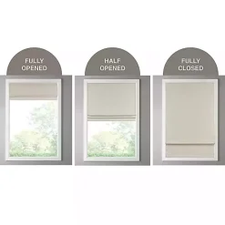New Kirklands Home Faux Silk Room Darkening Roman Shade, 35 in. Tan