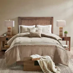Outlet Kirklands Home Faux Suede 7-pc. King Comforter Set Tan