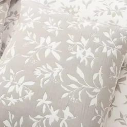 New Kirklands Home Tan Floral Reversible 3-pc. King Quilt Set