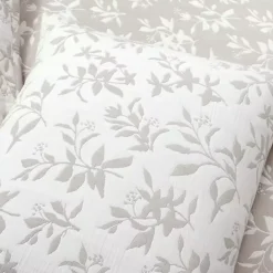 Clearance Kirklands Home Tan Floral Reversible 3-pc. Full/Queen Quilt Set