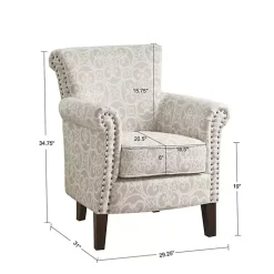 Online Kirklands Home Fretwork Accent Club Chair Tan