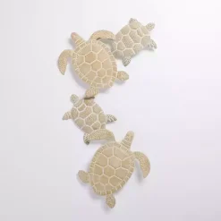 Outlet Kirklands Home Metal Sea Turtles Wall Plaque Tan