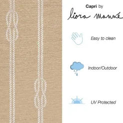 Best Kirklands Home Nautical Rope Indoor/Outdoor Area Rug, 2x3 Tan