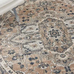 Hot Kirklands Home Tan Navaro Medallion Round Area Rug, 5 ft.