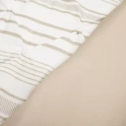 Best Kirklands Home Tan Pintuck Stripe Full/Queen 5-pc. Comforter Set