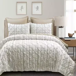 Best Kirklands Home Tan Pintuck Stripe King 5-pc. Comforter Set