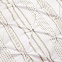 Best Kirklands Home Tan Pintuck Stripe King 5-pc. Comforter Set