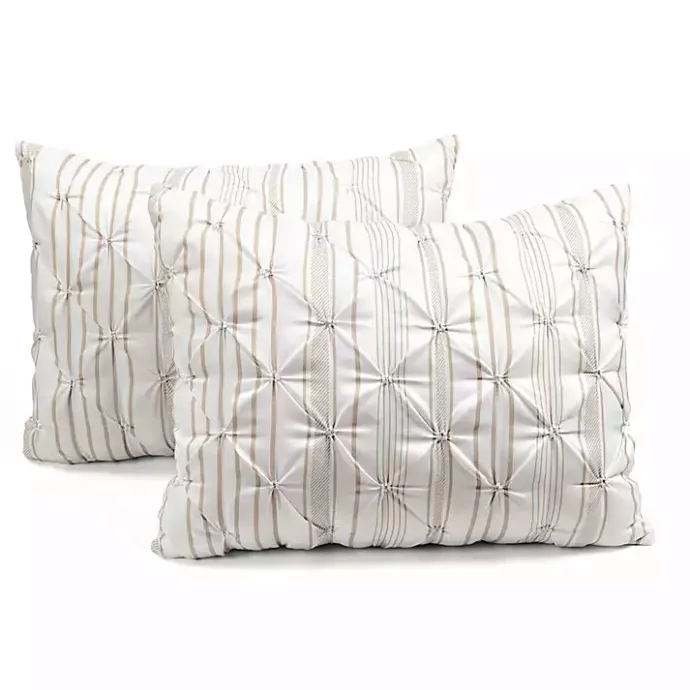 Best Kirklands Home Tan Pintuck Stripe King 5-pc. Comforter Set