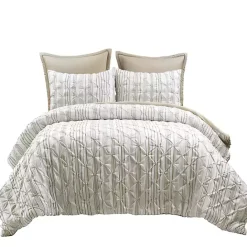 Best Kirklands Home Tan Pintuck Stripe King 5-pc. Comforter Set