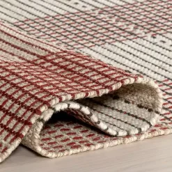 Sale Kirklands Home Plaid Emily Henderson x RugsUSA Area Rug, 4x6 Tan