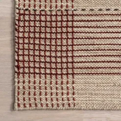 Discount Kirklands Home Plaid Emily Henderson x RugsUSA Area Rug, 8x10 Tan