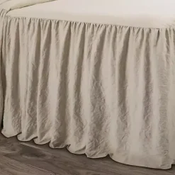 Online Kirklands Home Ruffle Skirt 3-pc. Queen Comforter Set Tan