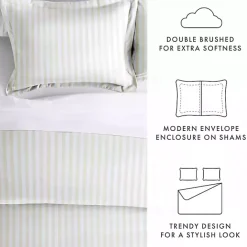 Outlet Kirklands Home Tan Rugged Stripe 2-pc. Twin Duvet Cover Set