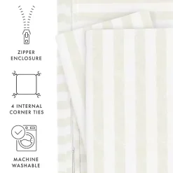 Outlet Kirklands Home Tan Rugged Stripe 2-pc. Twin Duvet Cover Set