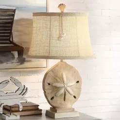 Kirklands Home Sand Dollar Table Lamp Tan