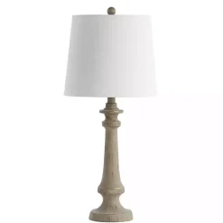 Online Kirklands Home Tan Tapered Column Rhett Table Lamp White