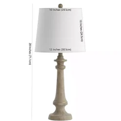 Online Kirklands Home Tan Tapered Column Rhett Table Lamp White
