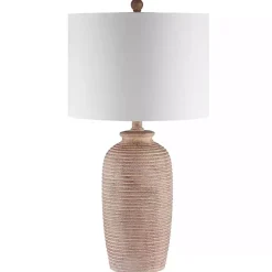 Online Kirklands Home Tan Textured Kensin Table Lamp White
