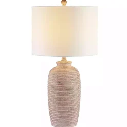 Online Kirklands Home Tan Textured Kensin Table Lamp White