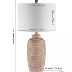 Online Kirklands Home Tan Textured Kensin Table Lamp White