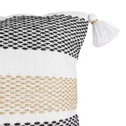 Outlet Kirklands Home Tan Textured Stripes Outdoor Throw Pillow