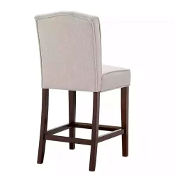 Hot Kirklands Home Tufted Upholstered Wood Counter Stool Tan