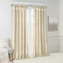 New Kirklands Home Twist Top Curtain Panel, 108 in. Tan