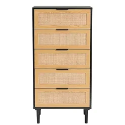 Best Kirklands Home Tara Two-Tone Espresso Rattan Chest