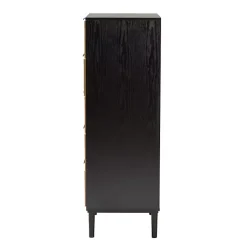 Best Kirklands Home Tara Two-Tone Espresso Rattan Chest