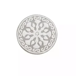 Outlet Kirklands Home Taupe Cotton Tufted Medallion Bath Mat, 25 in. Tan