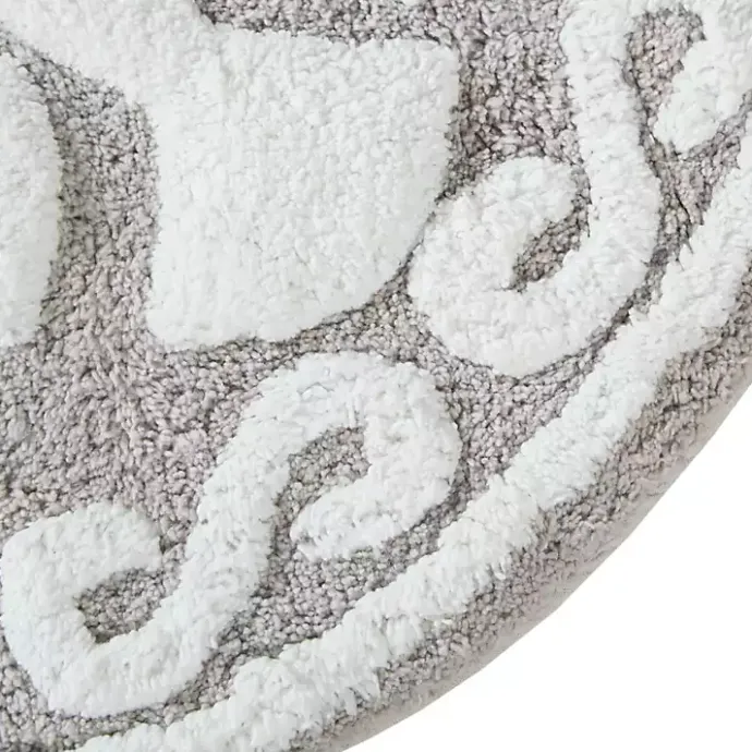 Outlet Kirklands Home Taupe Cotton Tufted Medallion Bath Mat, 25 in. Tan