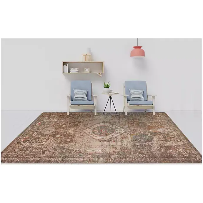 Best Kirklands Home Taupe Eaton Transitional Area Rug, 6x8