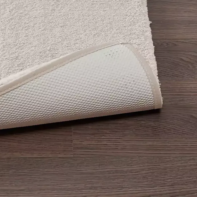 New Kirklands Home Taupe High Pile Marshmallow Bath Mat, 40 in. Ivory