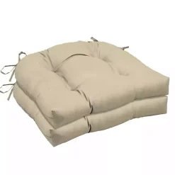 New Kirklands Home Taupe Leala 2-pc. Outdoor Wicker Chair Cushion Set Tan