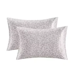 Sale Kirklands Home Taupe Leopard Satin King 2-pc. Pillow Case Set