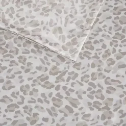 Sale Kirklands Home Taupe Leopard Satin King 2-pc. Pillow Case Set