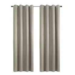 Kirklands Home Taupe Paris Velvet Blackout Curtain Panel, 108 in. Tan