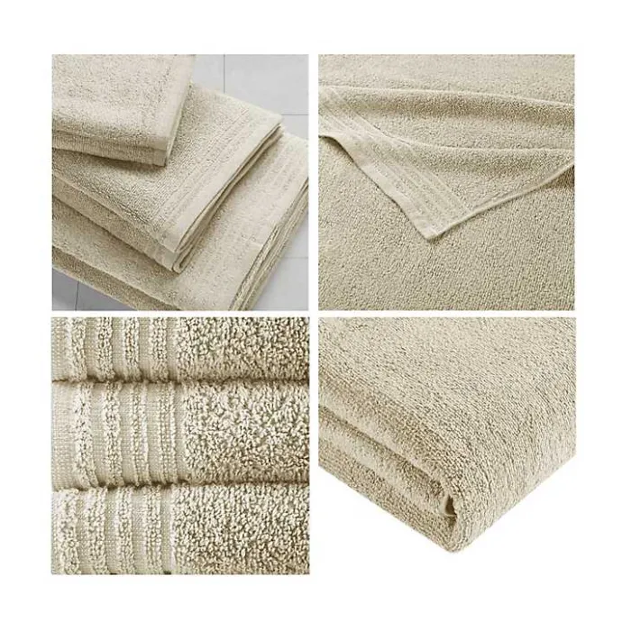 Clearance Kirklands Home Taupe 12-pc. Cotton Quick Dry Bath Towel Set Tan