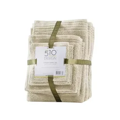Clearance Kirklands Home Taupe 12-pc. Cotton Quick Dry Bath Towel Set Tan
