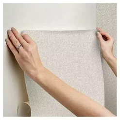 Clearance Kirklands Home Taupe Textured Cross Woven Peel & Stick Wallpaper Gray