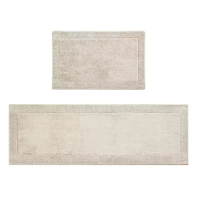 Hot Kirklands Home Taupe Tufted Reversible Cotton Bath Mat, 34 in. Tan