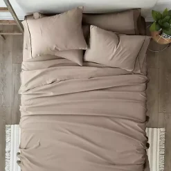 Clearance Kirklands Home Taupe Ultra Soft 6-pc. Queen Sheet Set Tan