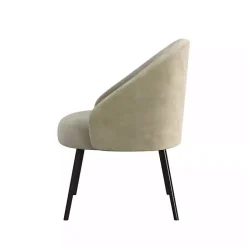 Clearance Kirklands Home Taupe Velvet Modern Accent Chair Tan