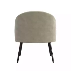 Clearance Kirklands Home Taupe Velvet Modern Accent Chair Tan