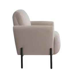 Clearance Kirklands Home Taupe Velvet Upholstered Knox Accent Chair Tan