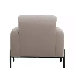 Clearance Kirklands Home Taupe Velvet Upholstered Knox Accent Chair Tan