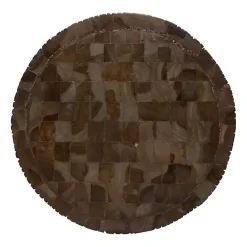 Hot Kirklands Home Teak Wood Drum Accent Table Brown