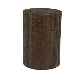 Hot Kirklands Home Teak Wood Drum Accent Table Brown