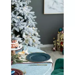 Outlet Kirklands Home Teal and Gold Hobnail Chargers, Set of 4 Blue